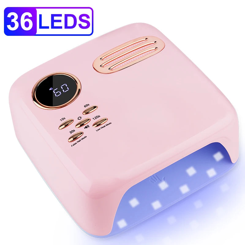 Smart nail dryer 4-gear timing UV LED nail lamp high power 36 dual-light source lamp beads quick dry gel nail polish Curing lamp