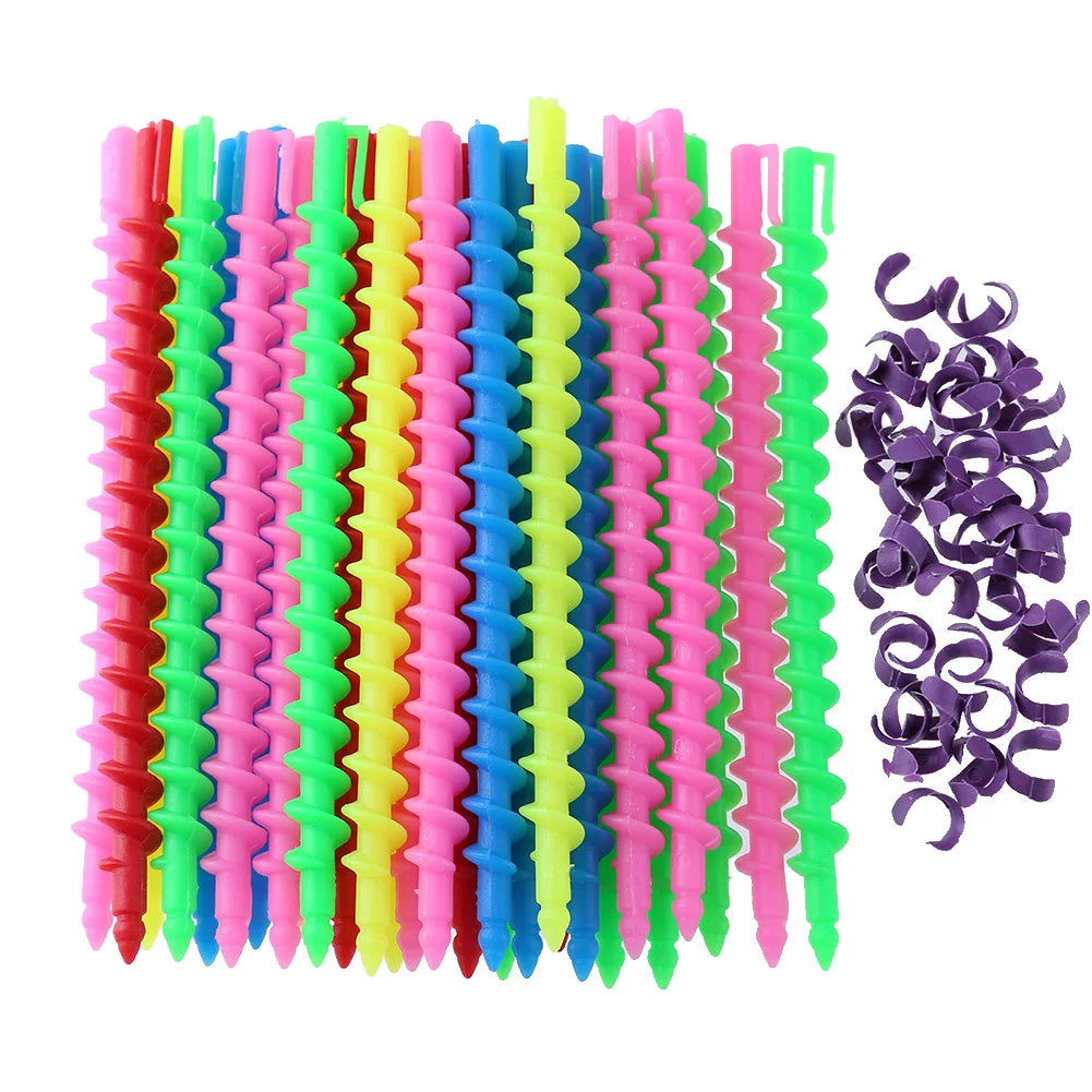 Hair Perm Rods Spiral Hair Perm Rods Heatless Plastic Long Hair Rollers Hair Rods Curlers Hair Curling Rods for Hair Salon