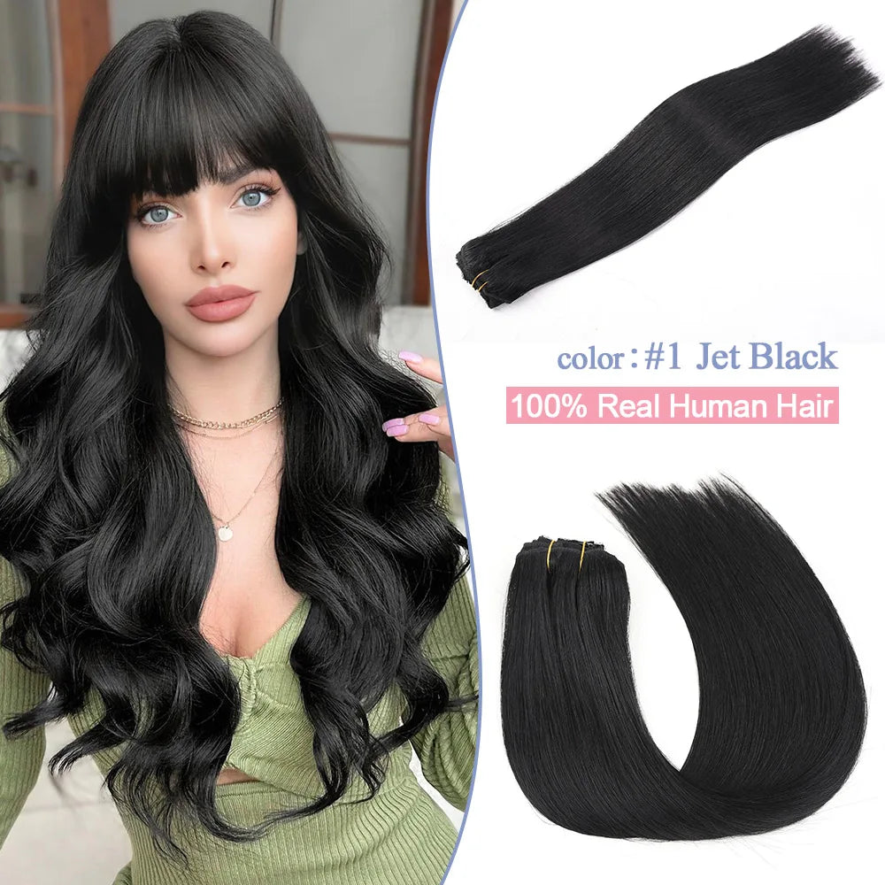 #99J Burgundy Clip in Hair Extensions Real Human Hair 100% Brazilian Remy Hair Wine Red Seamless Straight Clip In Hair Extension