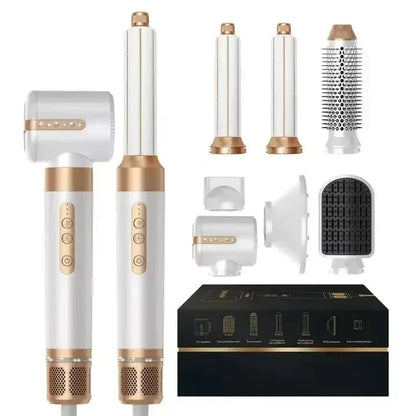 7 in 1 Hair dryer Professional Negative Ion curling Iron Hair Straightener Brushless Motor High Speed Hair Dryer Hot Comb Set