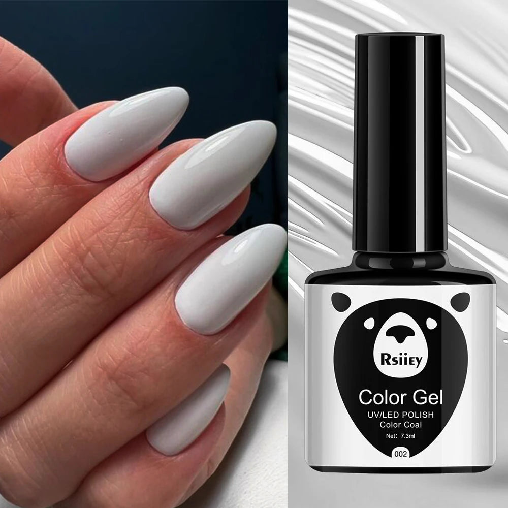 7.3ml Professional Black White Nail Gel Polish Super-Smoth Black&White Gel Nail Polish Semi-Permanent White Black Nail UV Gel