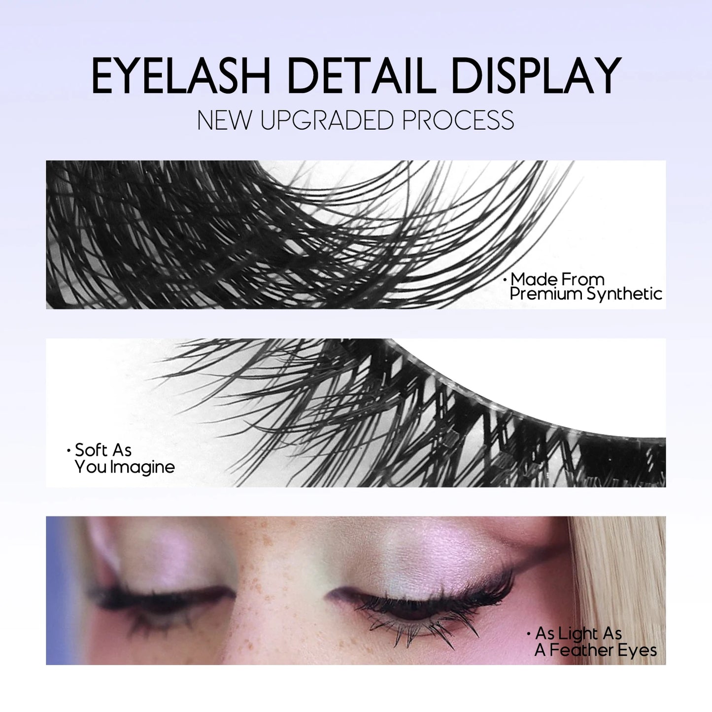 GROINNEYA Half Eyelashes Natural Cat Eye Lashes Soft Wispy Clear Band Lashes With Winged Ends For Extended Eye Look Makeup