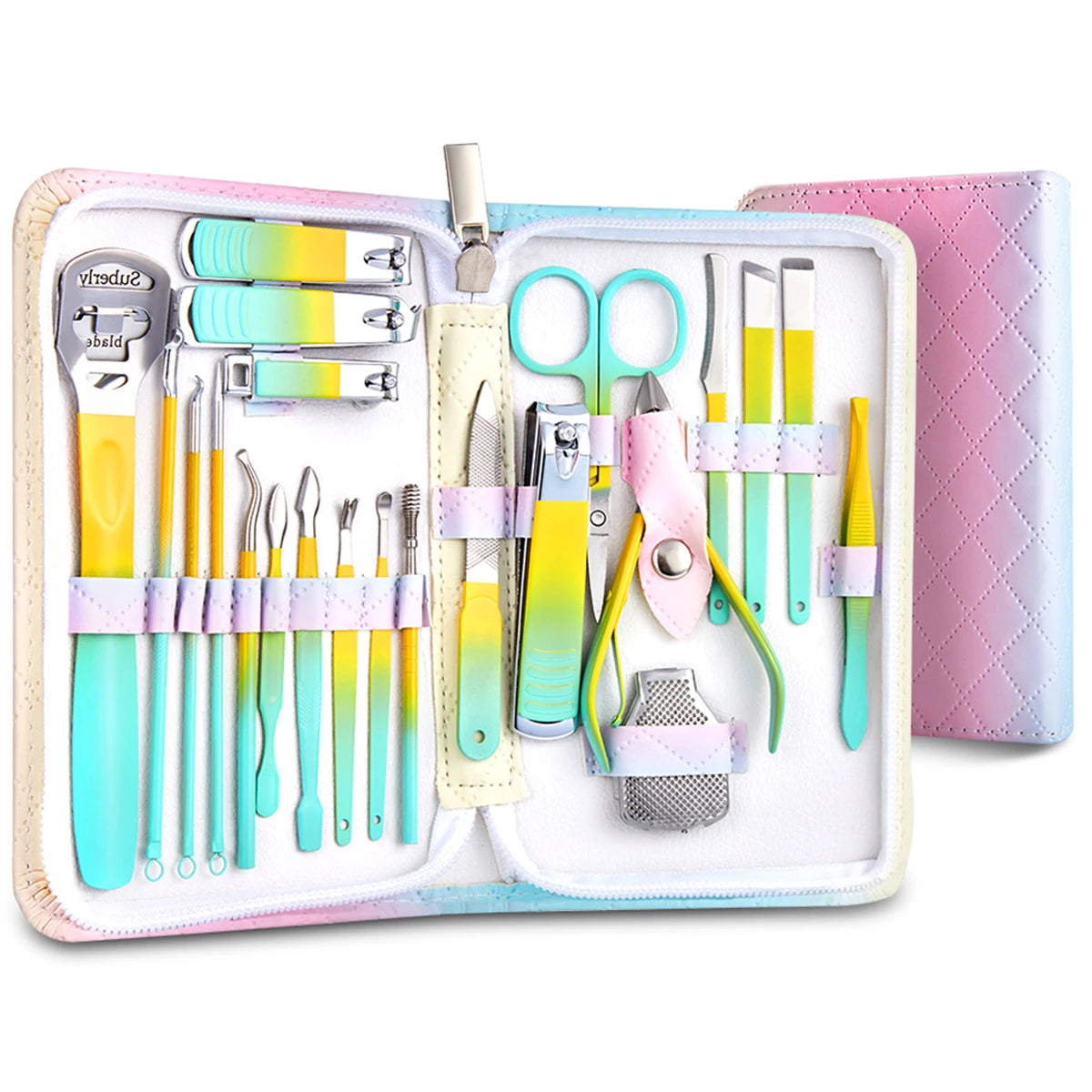 9-22pcs Nail Clipper Manicure Set Stainless Steel Manicure Kit Nail Care Tools Portable kit