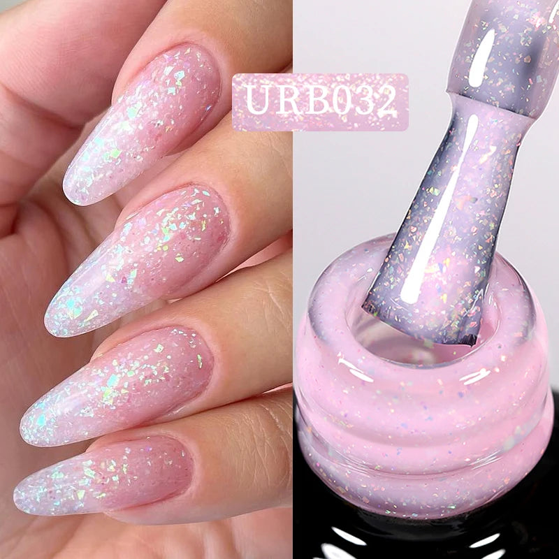 UR SUGAR 30ml Rubber Base Gel Nail Polish Refill Supplier Nude Jelly White UV/LED  Soak Off Profession Hybrid Gel For Manicure