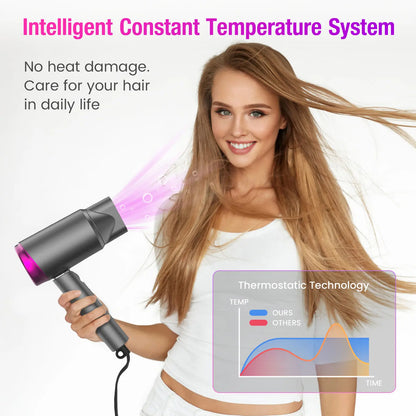 SEJOY Ionic Hair Dryers LED Display AnionTechnology Portable Lightweight Blow Dryer Airflow Salon