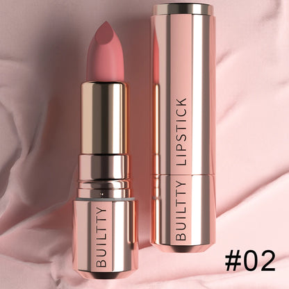 Matte Lipstick 5 Colors Nude Red Moisturizer Smooth Lipstick Long Lasting Waterproof Lipstick Matte & Pearl Finish Makeup Gift