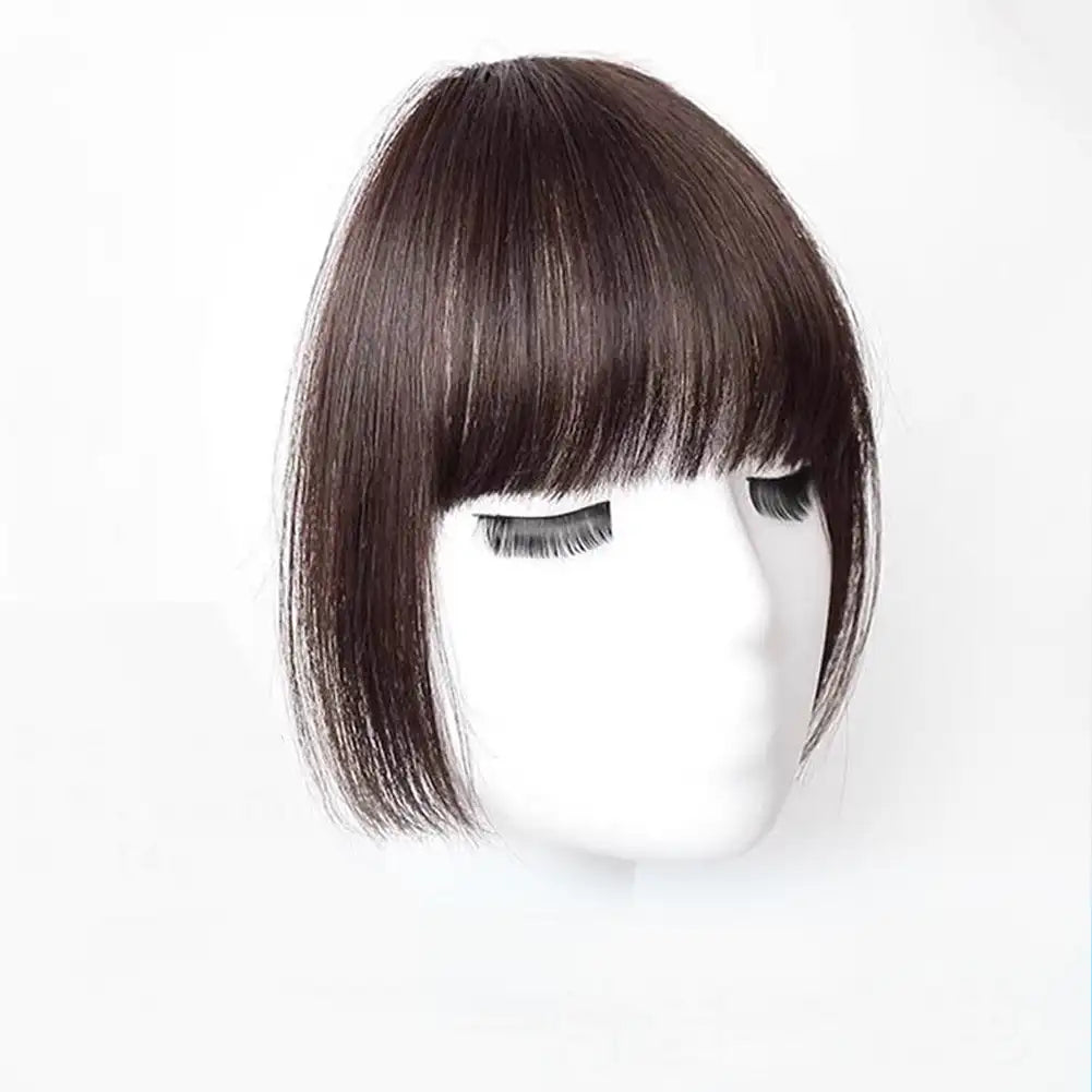 1Pc Cute Synthesis Princess Cut Bangs Hair Extension Synthetic Wig Natural High Temperature Synthetic Fake Bangs Hair Piece Clip