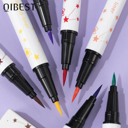 QIBEST High Pigment Eyeliner Pencil Waterproof Smudgeproof Makeup Eye Liner Liquid Black Eyeliner Quick Drying Eyes Cosmetics