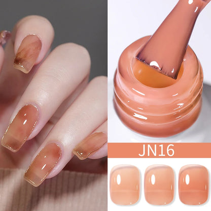 BORN PRETTY Purple Jelly Nude Gel Nail Polish 10ml Translucent Clear Gel Polish French Manicure Milky Natural Transparent Gel