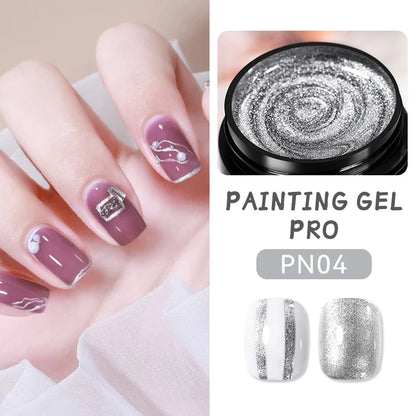 BORN PRETTY 5ml White Black Silver Spider Drawing Gel Nail Polish UV Painting Outline Gel Varnish Nails Art All For Manicure