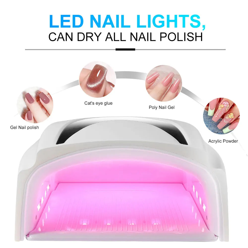 UV LED Lamp Professional Nail Light Nail Polish Curing Machine Quick Dry Nail Art Machine Nail Gel Nail Dryer Nail Salon Tools