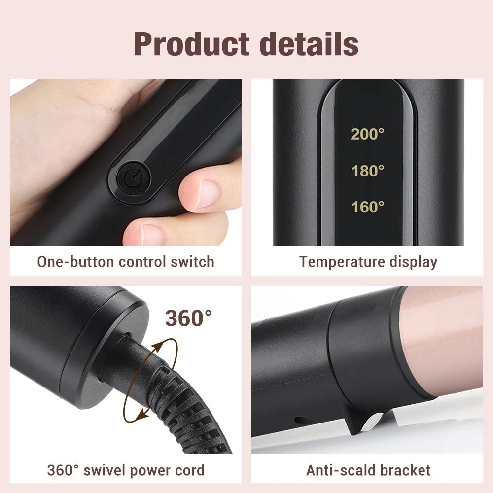 6 in 1 Hair Curler Women Curler Wand Professional Curly Tongs Ceramic Electric Salon Styling Tool Multifunctional Crimping Iron