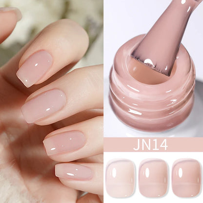 BORN PRETTY Purple Jelly Nude Gel Nail Polish 10ml Translucent Clear Gel Polish French Manicure Milky Natural Transparent Gel