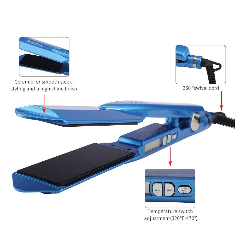 Professional Hair Straightener Flat Iron 11/4 Nano Titanium 450F Temperature Hair Straightener and curler Wide Plate hair styler