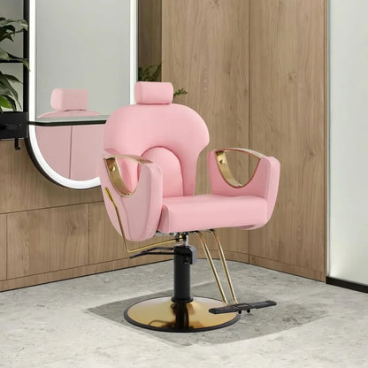 Barber Chair, Salon Chair for Hair Stylist, Hair Reclining Salon Chair, Multi-Function Shampoo Chair for Salon Barbershop