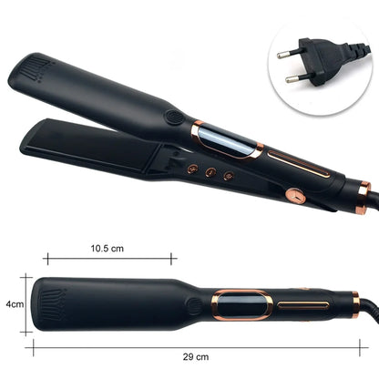 TQ-H1 Professional Hair Straightener Ceramic Digital LCD Display Instant Heating Curling Iron Hair Curler Adjustable Temperature