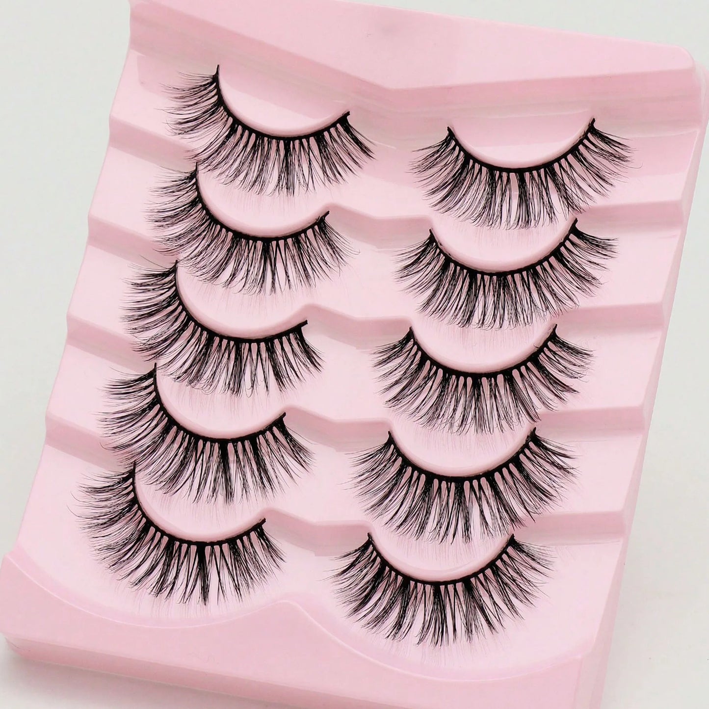 5 Pairs Cat Eye Lashes Faux Mink Eyelashes Winged End Eye Elongated Eyelashes Natural long Manga Lashes Fake Lashes Makeup