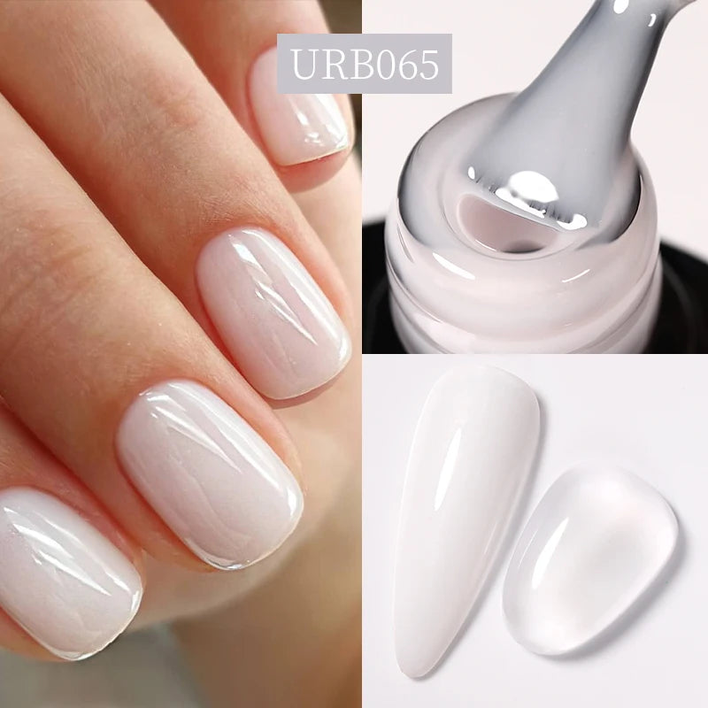 UR SUGAR 30ml Rubber Base Gel Nail Polish Refill Supplier Nude Jelly White UV/LED  Soak Off Profession Hybrid Gel For Manicure