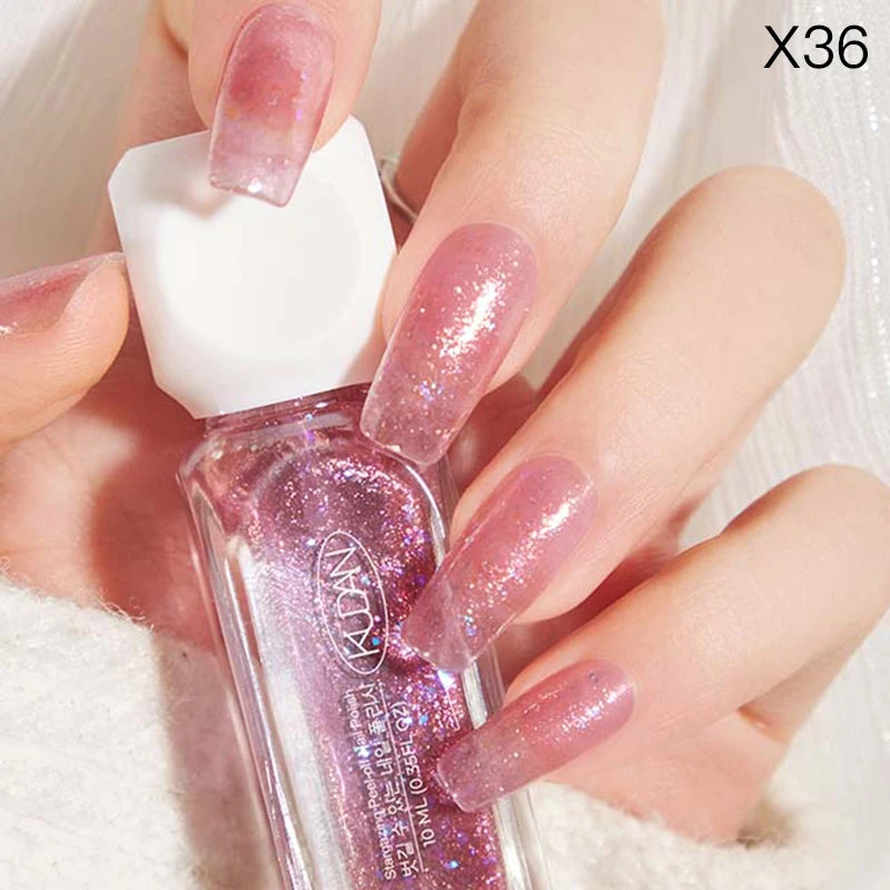 10ml Colorful Water-Based Peel Off Nail Polish No Need Lamp Red Pink Glitter Nails Art All For Manicure Nail Aupplies Varnish