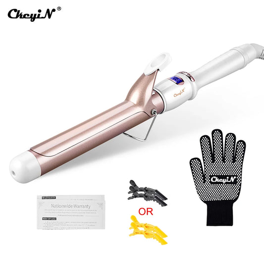 CkeyiN 32mm 38mm Electric Hair Curler for Women Professional Ceramic Curling Iron Adjustable Temperature Hair Styling Tool