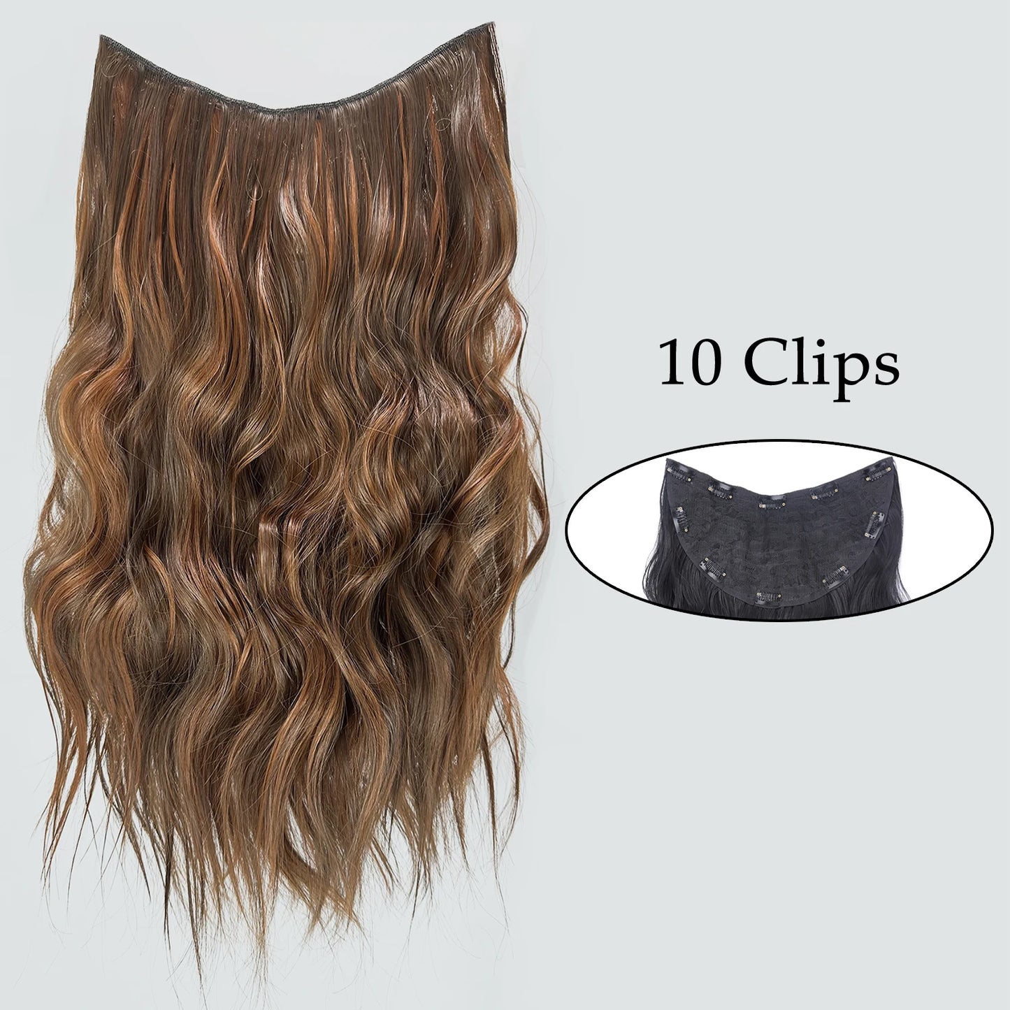 Synthetic 5 Clip In Hair Extensions Long Straight Hairstyle Hairpiece Black Brown Blonde 80CM Natural Fake Hair For Women