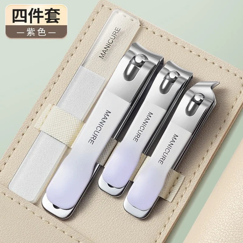 4Pcs Nail Clipper Set Nail Scissors Stainless Steel Portable Manicure Pedicure Tool Professional Fingernails Toenails Care Tools