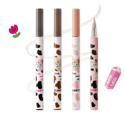 Flortte Ultra-fine Liquid Eyeliner&Lying Silkworm Pen Waterproof Long Lasting No Smudging Eye Liner Applicator Pencil