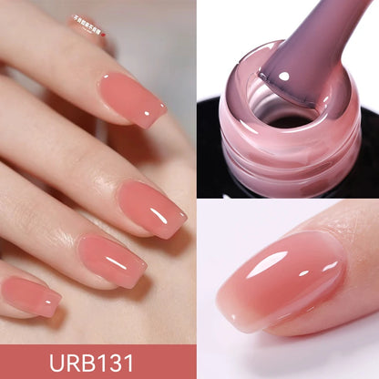 UR SUGAR 7ml Nude Crystal Rubber Base Gel Natural Color Semi Permanent Soak off UV LED Gel Nail Art Varnish