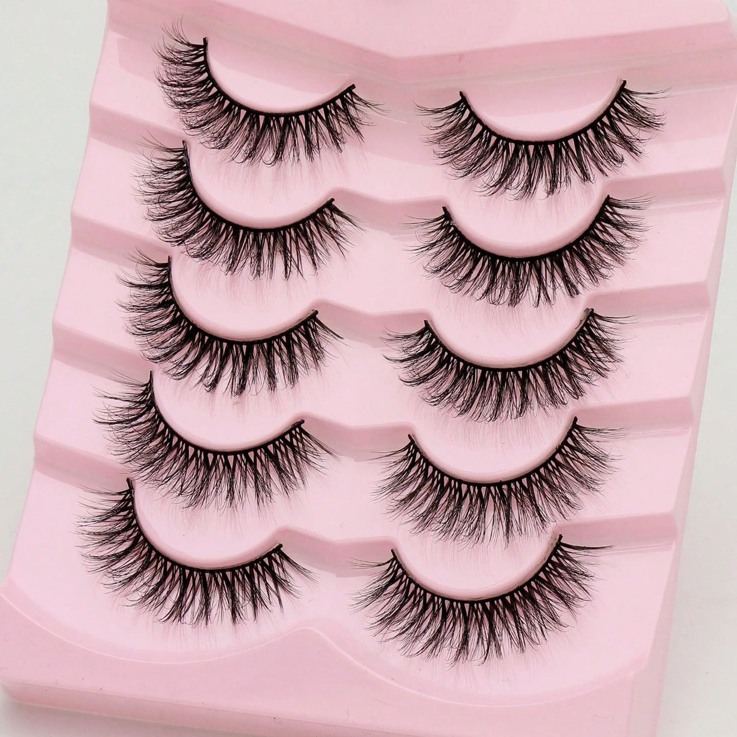 5 Pairs Cat Eye Lashes Faux Mink Eyelashes Winged End Eye Elongated Eyelashes Natural long Manga Lashes Fake Lashes Makeup