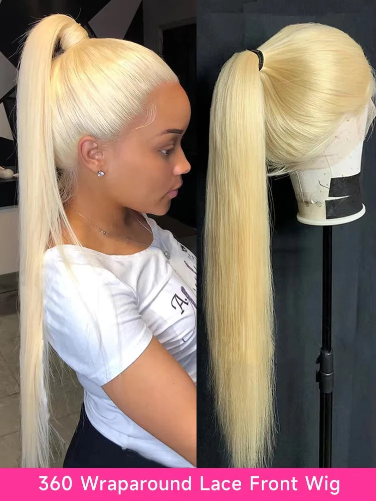 Hd Transparent 613 Blonde Wigs 13x4 13x6 Lace Front Human Hair Wig Pre Plucked Bone Straight Lace Frontal Wigs 250 300 Density