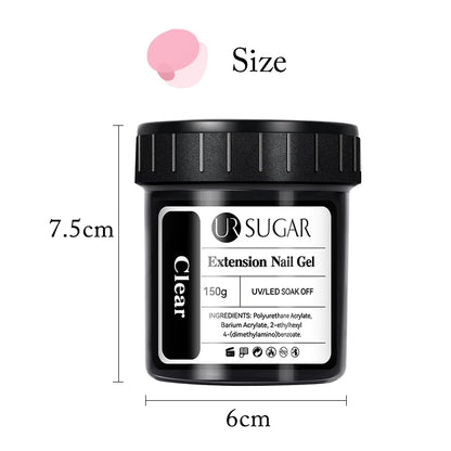 UR SUGAR 150g Quick Extension Gel  Pink Jelly Milky White Camouflage Finger French Hard Gel UV LED Gel Nail Art Design Manicure