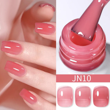 BORN PRETTY Purple Jelly Nude Gel Nail Polish 10ml Translucent Clear Gel Polish French Manicure Milky Natural Transparent Gel