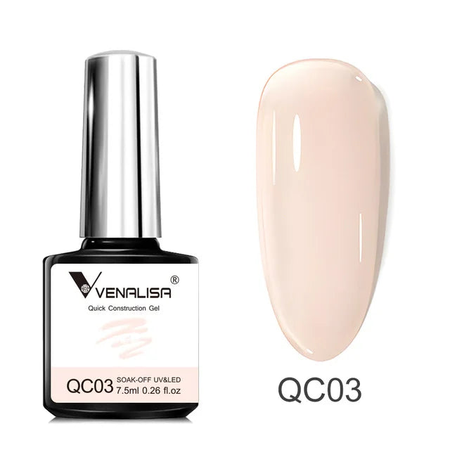 VENALISA 7.5ml Quick Construction Gel, Semi Transparent Jelly Nail Gel Polish, Strengthener Soak Off Gel