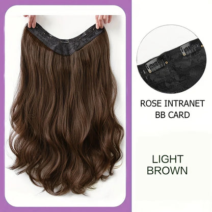 Synthetic Long Wavy U-shaped Clip In Hair Extensions 16Inch/20Inch/24inch Clip On Hair Extensions For Women Hair Accessories