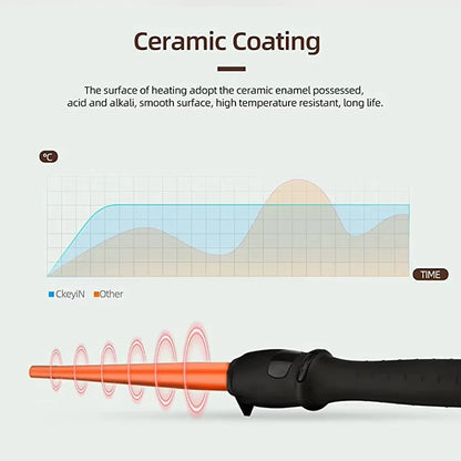 Easy to Use One Barrel Hair Curler professional curling iron Anti-Scalding spiral curl Far Infrared Negative Ion Curling iron