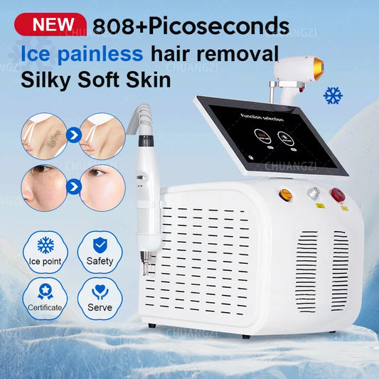 Tattoo Removal and Hair Removal Machine for Women 2 in 1 Diode Laser Q-switched Hair Removal Switched epilator ND YAG