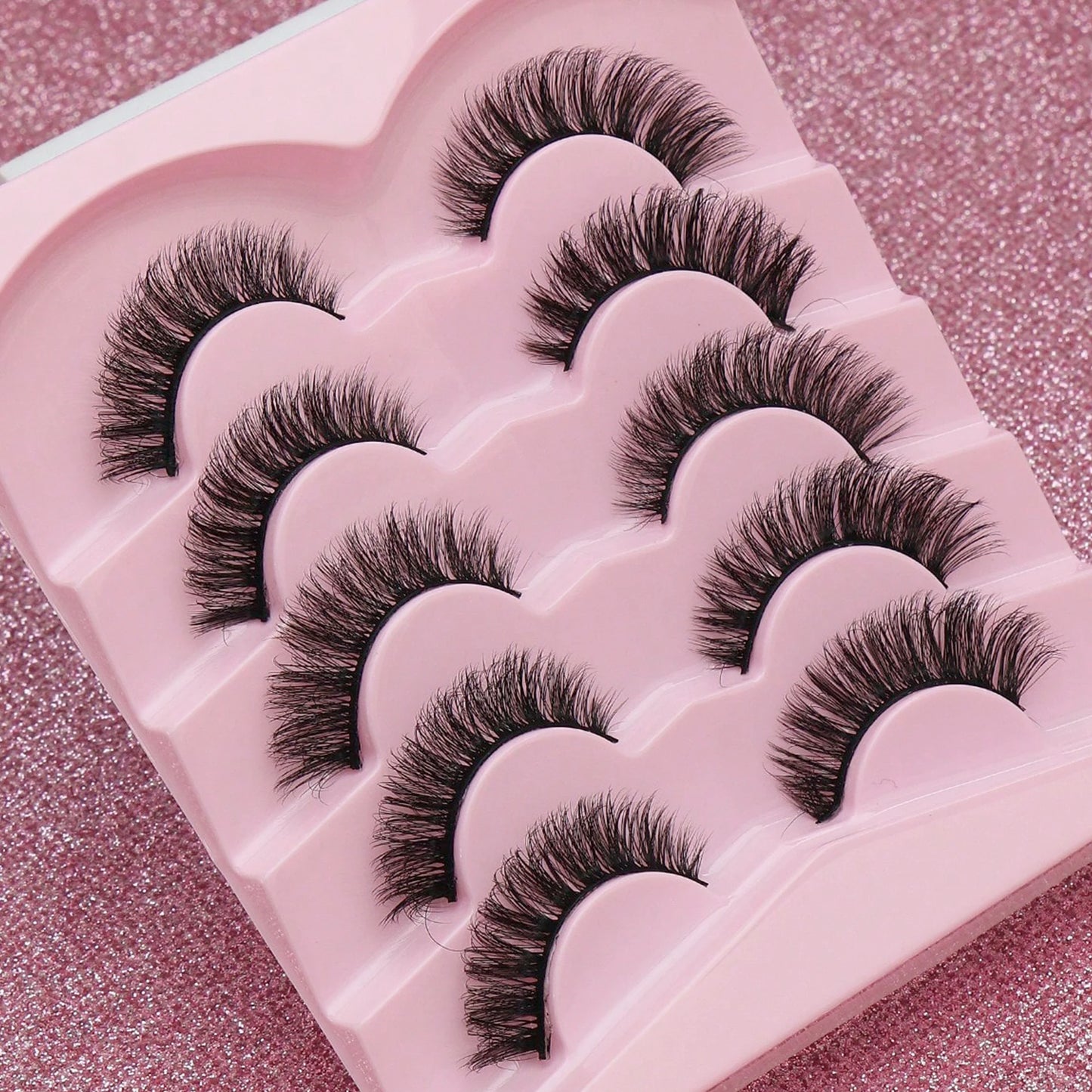 5 Pairs Cat Eye Lashes Faux Mink Eyelashes Winged End Eye Elongated Eyelashes Natural long Manga Lashes Fake Lashes Makeup