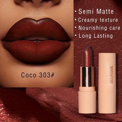 Coffee Velvet Lipstick - Luxurious Deep Nourishing Matte Finish Long-Lasting Waterproof Lip Color