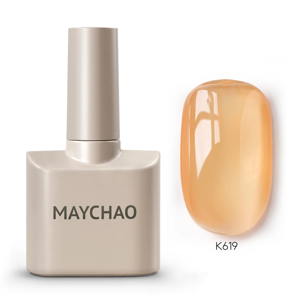 MAYCHAO 12ML 31 Color Ice Transparent Jelly Gel Nail Polish Soak Off UV LED Semi Permanent Transparent Varnish Nail Polish