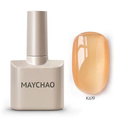 MAYCHAO 12ML 31 Color Ice Transparent Jelly Gel Nail Polish Soak Off UV LED Semi Permanent Transparent Varnish Nail Polish