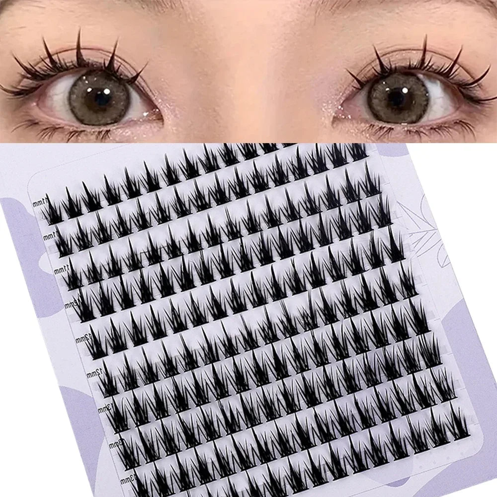 160 Rows Cluster Lashes Faux Mink Eyelashes Cluster Natural Eyelash Extension 3D Russia Strip Individual Eyelashes Cluster