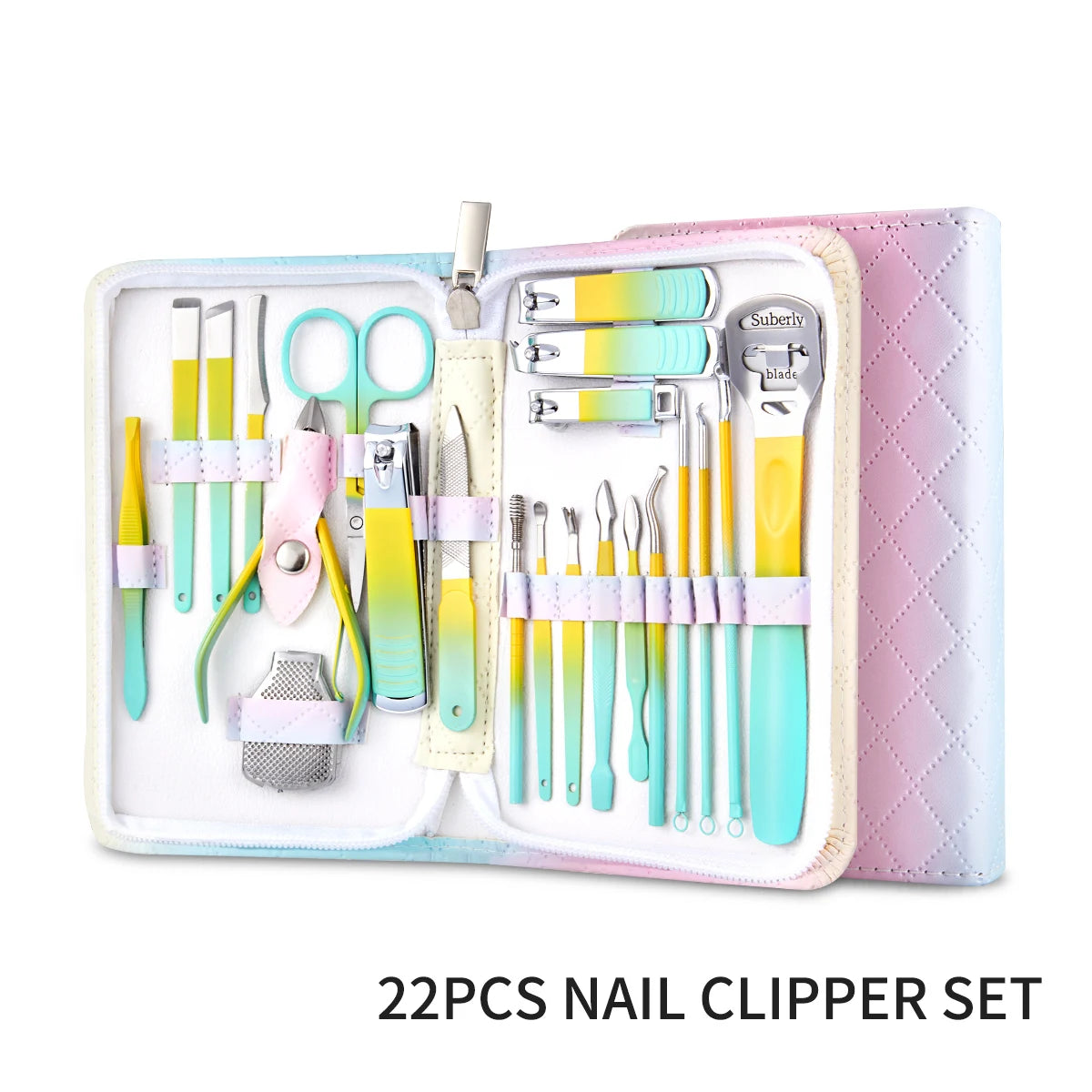 9-22pcs Nail Clipper Manicure Set Stainless Steel Manicure Kit Nail Care Tools Portable kit