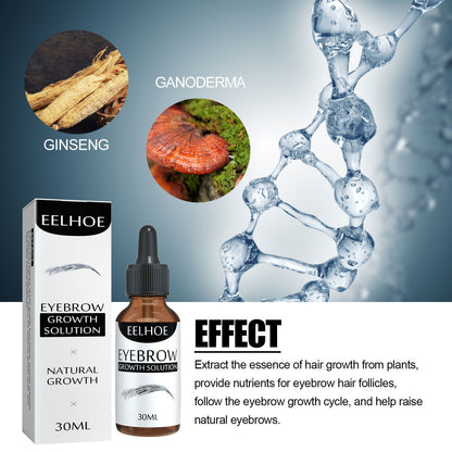 EELHOE Eyebrow Liquid - Black, Dense Natural Essential Oil Liquid For Thick Eyebrow Repair, Gentle Moisturizing Care Liquid